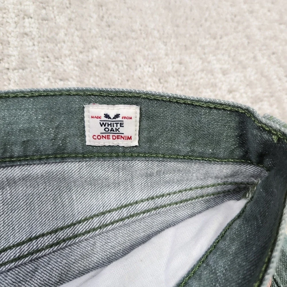 Levis 501 Jeans Men‎ 35x32 READ* White Oak Cone Denim Straight Button Fly Green